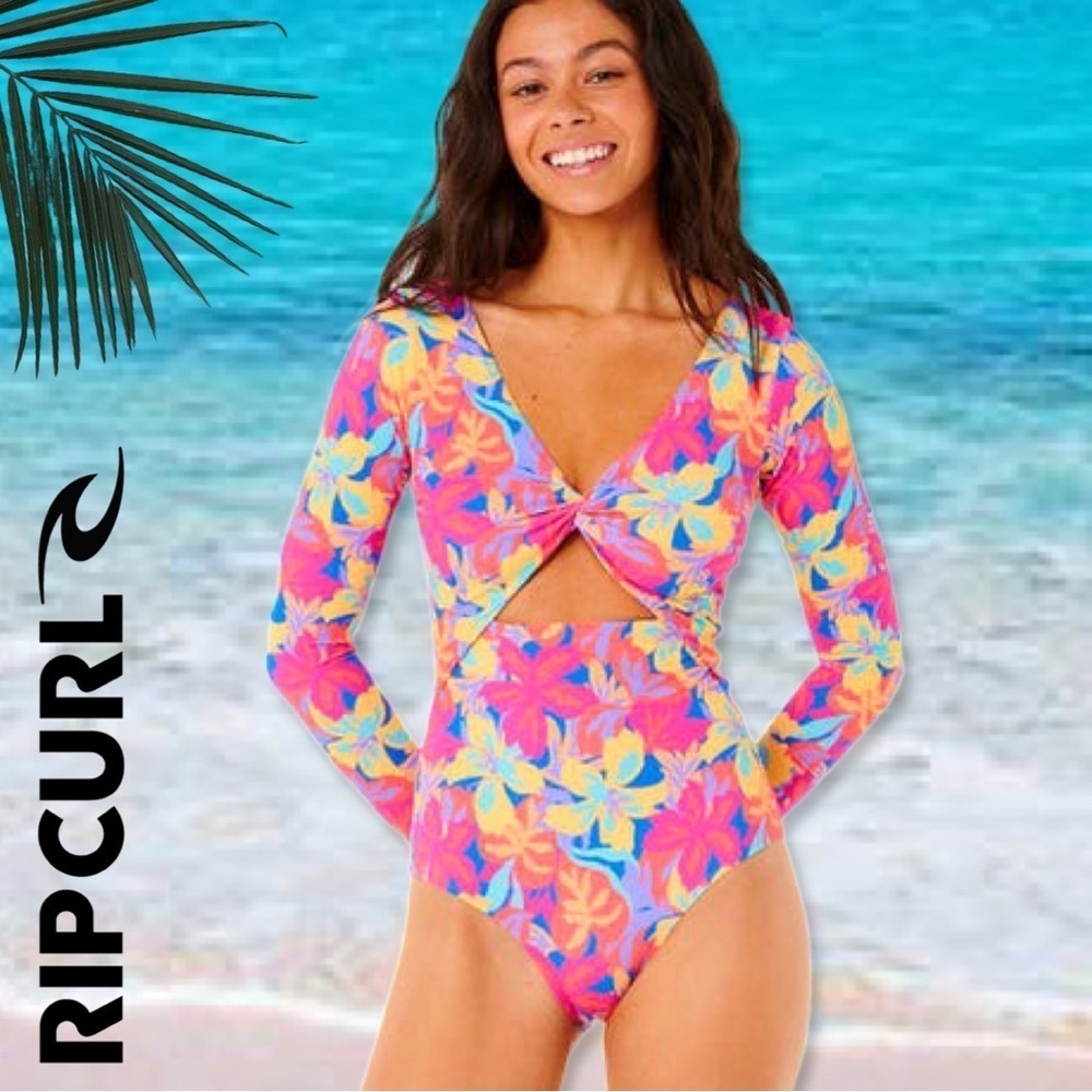 Rip Curl  ES Vedra Long Sleeve Surfsuit / Rashguard Swimsuit Size Small Fuchsia